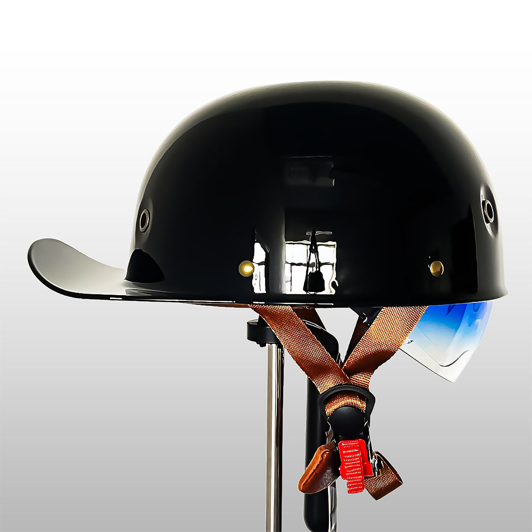 DOT-Certified Motorcycle Half Helmet with Baseball Cap Style for Urban Riding and Commuting