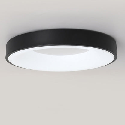 Round Flush Mount LED Fixture Iron Acrylic Low Profile for Bedroom Hallway Living Room Kitchen Dining Room Modern Minimalist Slim Design
