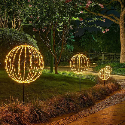 Battery Operated LED Sphere Light – Wireless Outdoor Indoor Glowing Orb Decoration for Patio Garden Deck Winter Holiday Ambiance
