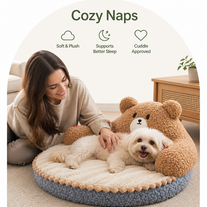 Ortekor Removable Mattress & Memory Foam Round Pet Bed