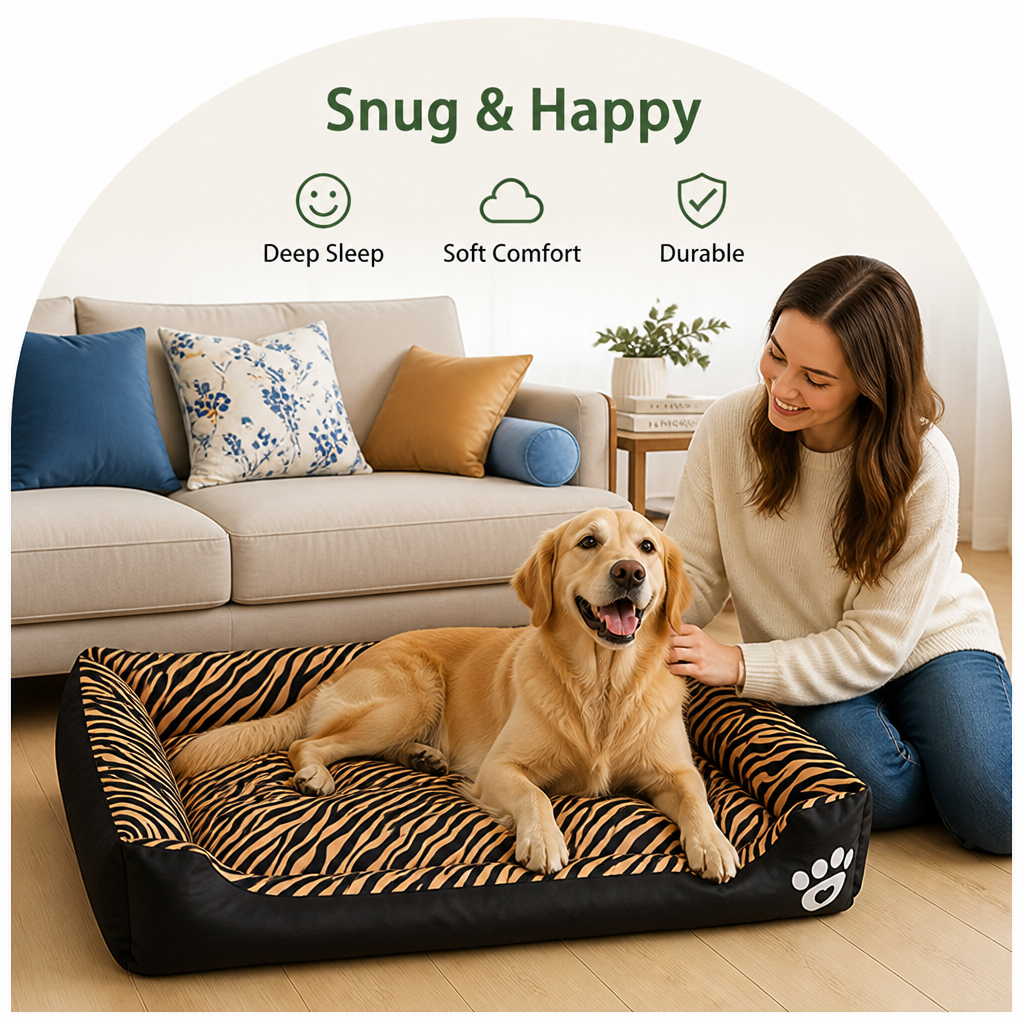 Ortekor Cozy Plush & Washable Dog Bed