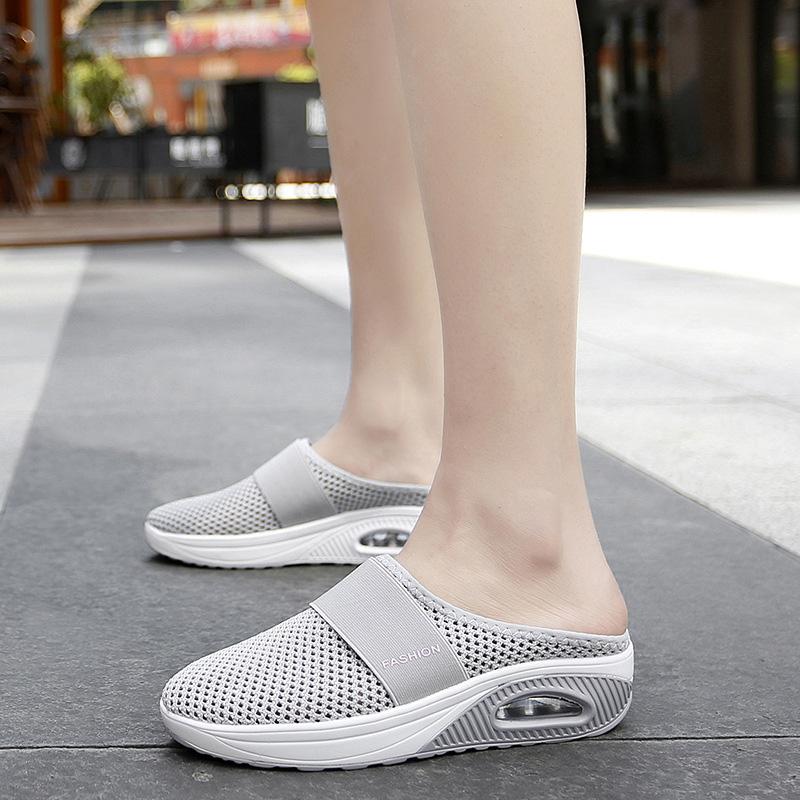 Cushioned Slip-On Sneakers with Arch Support for All-Day Walking Comfort Women's Breathable Mesh Athletic Shoes