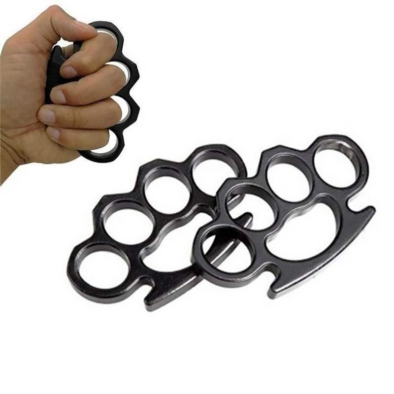 Compact Metal Self-Defense Knuckle Ring for Personal Safety and Emergency Glass Breaking