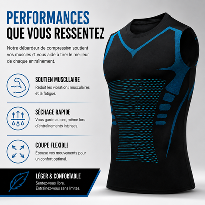 Compression Tank Top with Posture Support for Men & Women – Breathable Body Shaping Undershirt