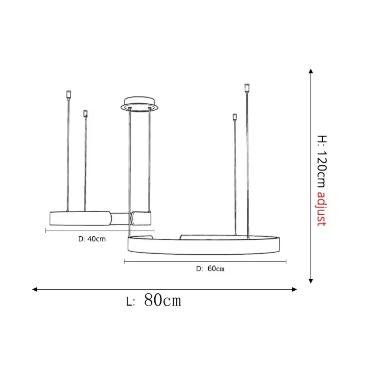 Plafonnier LED circulaire à anneau en aluminium de 20 po, hauteur réglable pour îlot de cuisine, salle à manger et hall d'entrée, luminaire suspendu moderne en forme de halo, économe en énergie