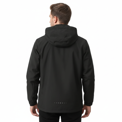 Veste de pluie légère zippée à capuche – Coupe-vent respirant pour homme