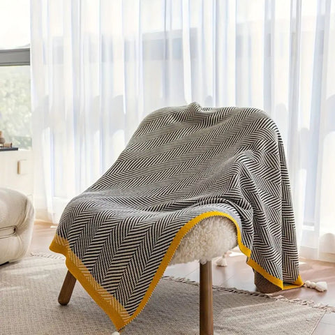 Glenwood Chevron Blanket - Ultra-Soft Acrylic, Lightweight Design