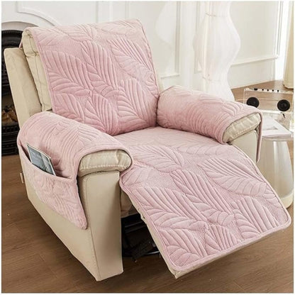Botanical Print Furniture Protector for Recliners – Anti-Slip Stretch Chair Cover for Living Room & Home Office