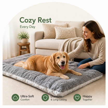 Ortekor Extra-Large Ultra-Soft Polyester Dog Bed