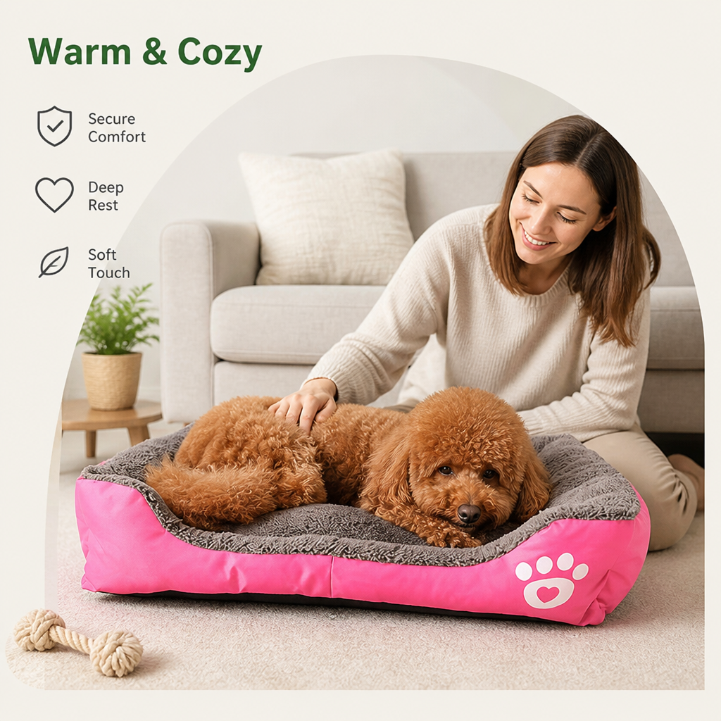 Ortekor Warm Plush & Washable Dog Bed