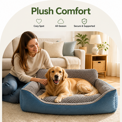 Ortekor Plush High-Back & Thick Padding Pet Sofa Bed
