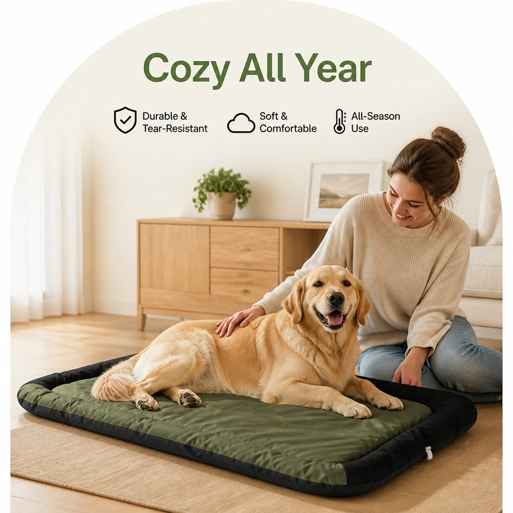 Ortekor Tear-Resistant Polyester All-Season Dog Bed