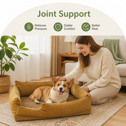 Ortekor Orthopedic Egg-Crate Foam Dog Bed (Water-Resistant Washable Cover)