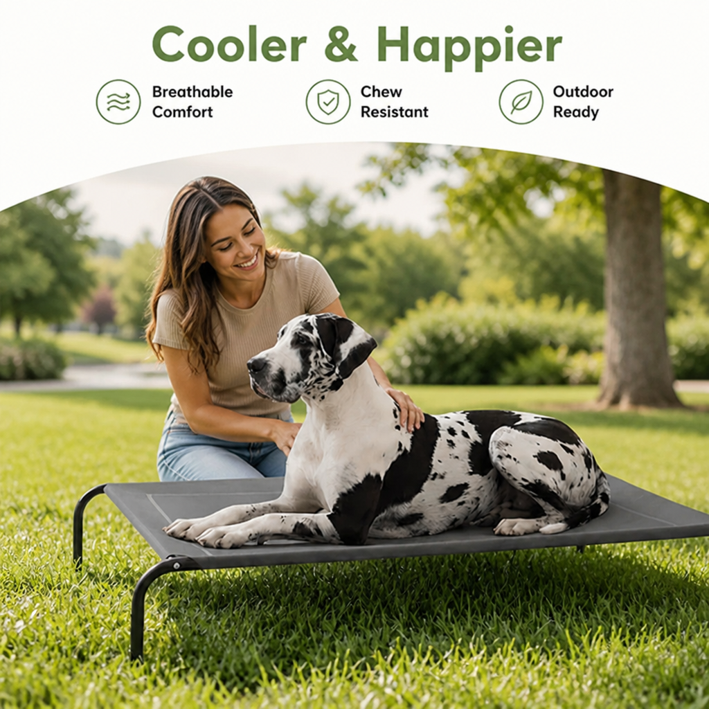 Ortekor Elevated Cooling & Chew-Resistant Dog Bed