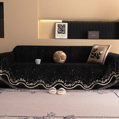 Cascaadia Sofa Cover - Chenille, Glittering Design, Pet-Friendly, Machine Washable