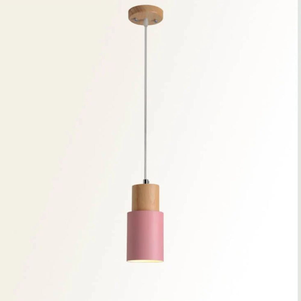 Suspension rustique chic en métal et bois