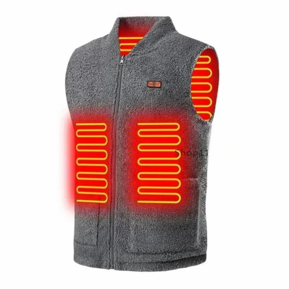 Heated Vest with 3 Temperature Settings & USB-C Power | Men's Electric Warming Gilet for Winter Outdoor Work | Rechargeable Washable Body