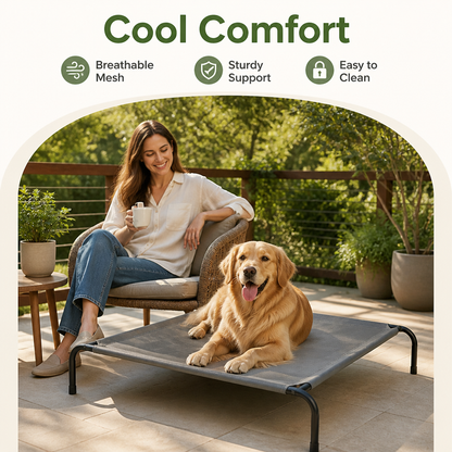 Ortekor Cooling Breathable Mesh Elevated Dog Bed