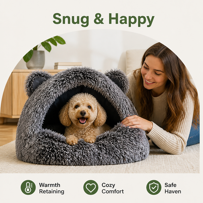 Ortekor Warmth-Retaining Polyester Hooded Pet Nest