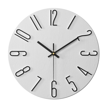 12-Inch Silent Quartz Timepiece for Bedroom & Office – Lightweight Plastic Frame, Battery Operated, Easy Read Display