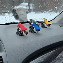 Ornement de tableau de bord de voiture, ensemble de 2 pièces flottantes sans pile