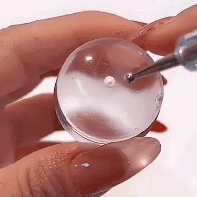Nail Art Stamper Clear Silicone & Protective Cap