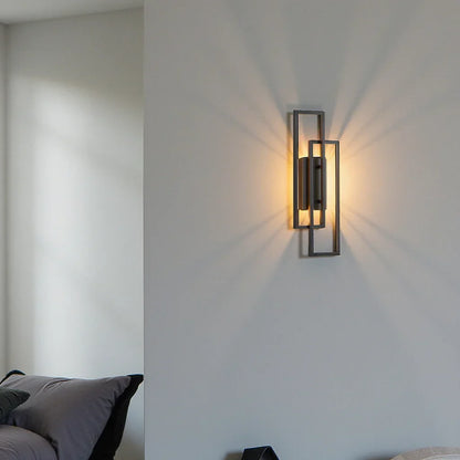 Modern Linear LED Wall Sconce 16 in Matte Black Aluminum for Hallways Bedrooms Living Rooms 3000K Warm Accent Light
