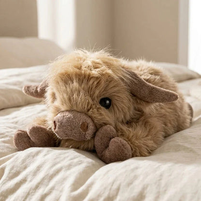 Plush Cuddle Companion Highland Cow Microwavable & Weighted