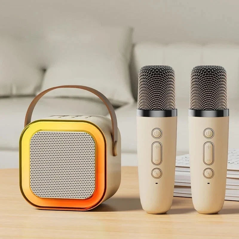 Machine de karaoké pour enfants Bluetooth avec deux microphones sans fil