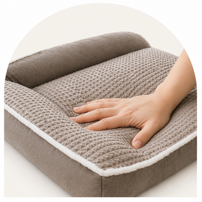 Ortekor Plush Bolster & Washable Dog Sofa Bed