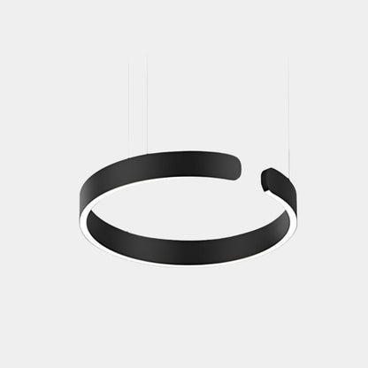 Plafonnier LED circulaire à anneau en aluminium de 20 po, hauteur réglable pour îlot de cuisine, salle à manger et hall d'entrée, luminaire suspendu moderne en forme de halo, économe en énergie