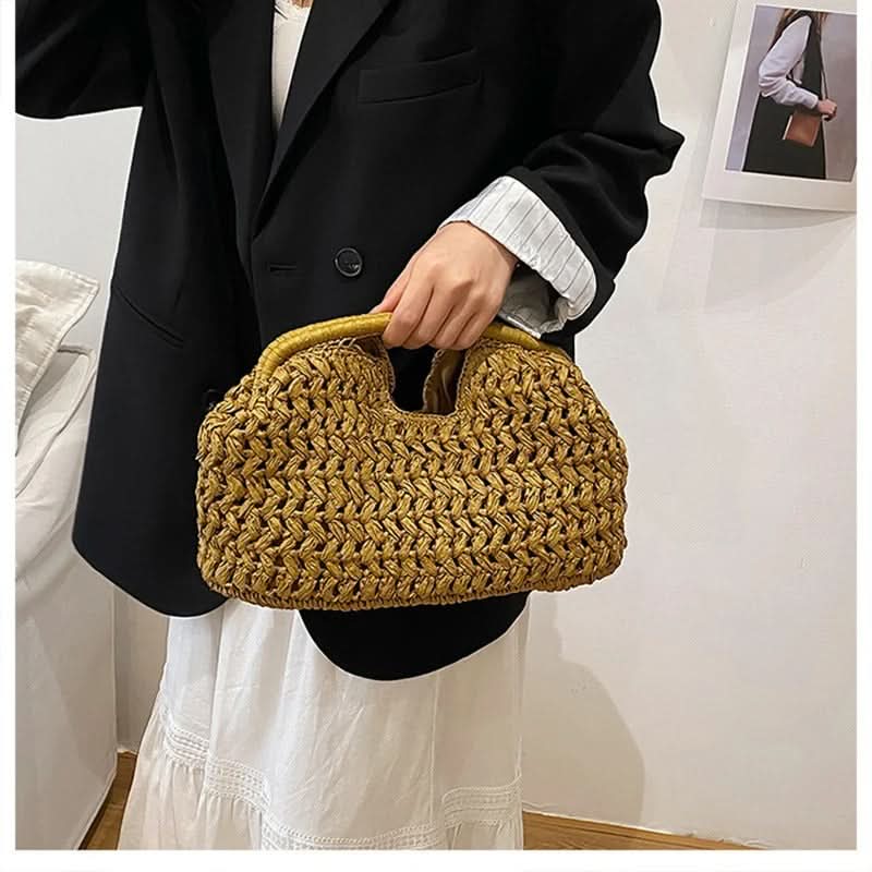 LUXEWEAVE – Sac à bandoulière en raphia tressé