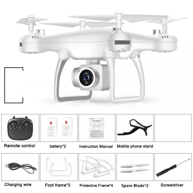 Aerial Camera Quadcopter 4K Ultra HD Live View GPS Auto-Return Foldable Remote Control for Outdoor Photography Travel Vlogging