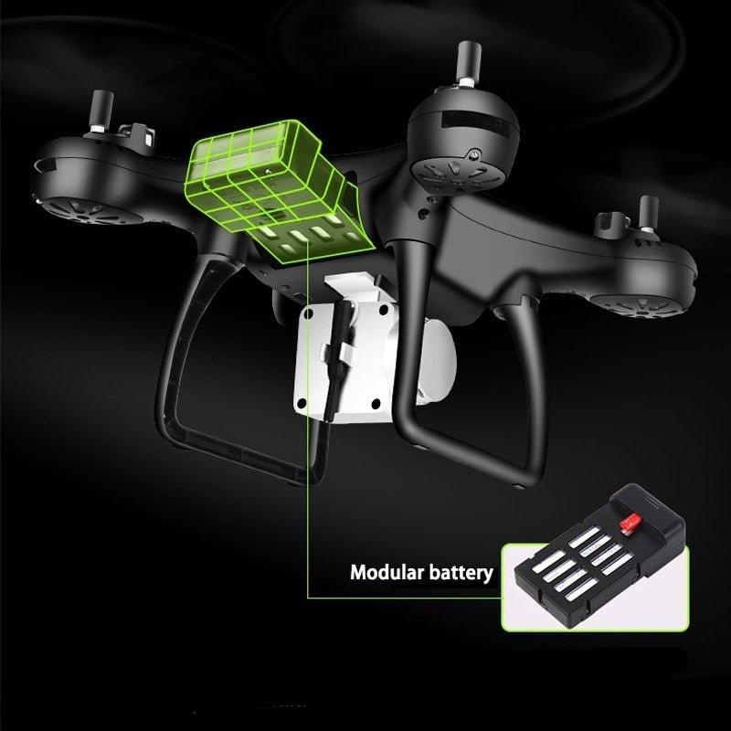 Aerial Camera Quadcopter 4K Ultra HD Live View GPS Auto-Return Foldable Remote Control for Outdoor Photography Travel Vlogging