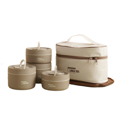 Stackable Stainless Steel Lunch Container Set with Insulated Bag – Leak-Proof Food Storage for Work, School & Travel