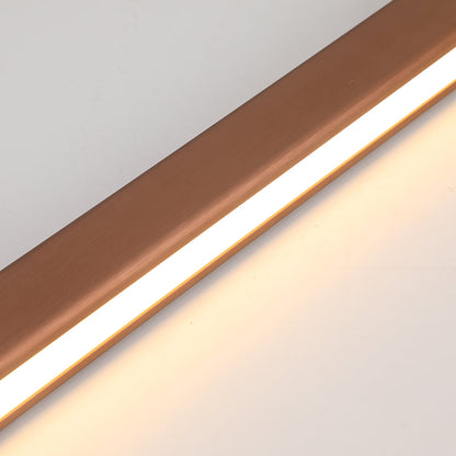 Linear LED Ceiling Light 59 in Metal Acrylic Fixture for Kitchen Island & Dining Room Adjustable Hanging Lamp Modern Black Brown
