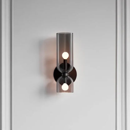 Porcelain Sconce Light Fixture 16 Inch Height Pivoting Arm for Bedroom Hallway Living Room Reading Nook Contemporary White Gray Blue Clear