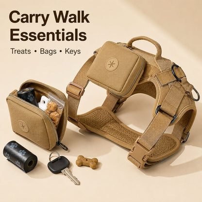 Ortekor 5-Piece Tactical Dog Harness Set for Hiking & Training - Better Control for Strong Dogs