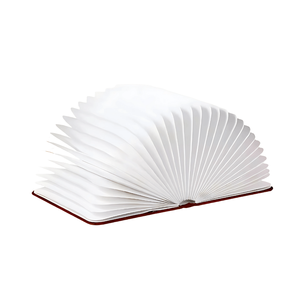 Rechargeable Book Lamp with 360° Foldable Design – USB Wood Finish LED Reading Light for Desk, Nightstand & Travel – 3 Brightness