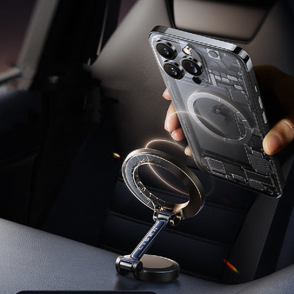 Dashboard Magnetic Cell Phone Mount 360° Rotating Universal Clip-On Holder for Navigation & Hands-Free Driving