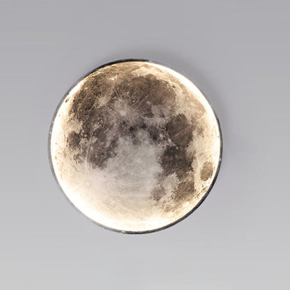 Applique murale céleste à LED, intensité variable, télécommande, design lune, luminaire artistique, 39 pouces de diamètre, PVC, éclairage d'ambiance pour chambres et salons
