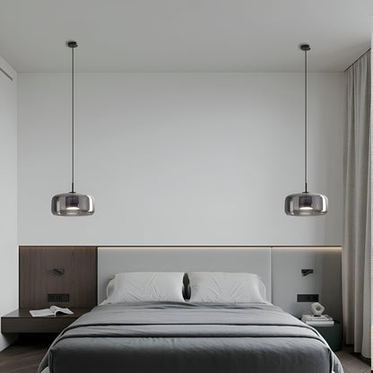 Glass Hanging Ceiling Fixture with Adjustable Cord for Dining Tables & Kitchen Islands | Color-Tunable LED Modern Farmhouse Style