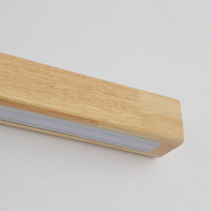 Applique murale LED linéaire en bois, lampe de miroir de courtoisie réglable à 3 températures de couleur pour salle de bain, chambre et couloir, style minimaliste nordique moderne