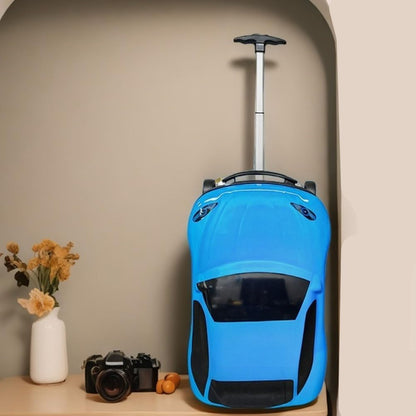 Compagnon d'aventure | Valise pour enfants avec design de voiture amusant et poignée réglable | Bagage en ABS durable pour voyager facilement