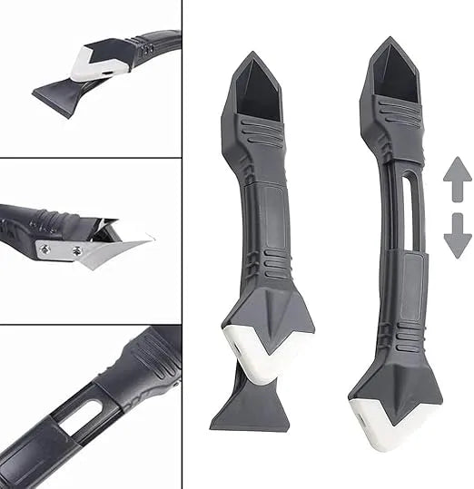 Multi-Purpose Caulk Finishing Tool Kit for Bathroom Kitchen Tile Grout Sealing Projects Silicone Smoothing Removal Edger