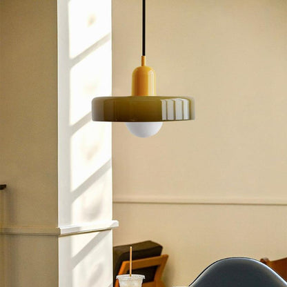 Dual-Shade Glass Hanging Light Fixture G9 Socket 14 Inch Ceiling Mount for Kitchen Island Dining Table Living Room Modern Overhead Lighting