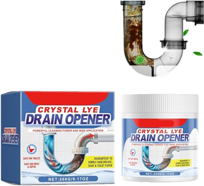 Fast-Acting Drain Cleaner for Kitchen & Bathroom Sinks, Dissolves Hair Grease Soap Scum Clogs, Heavy-Duty Foam Formula for Shower Tubs Pipes