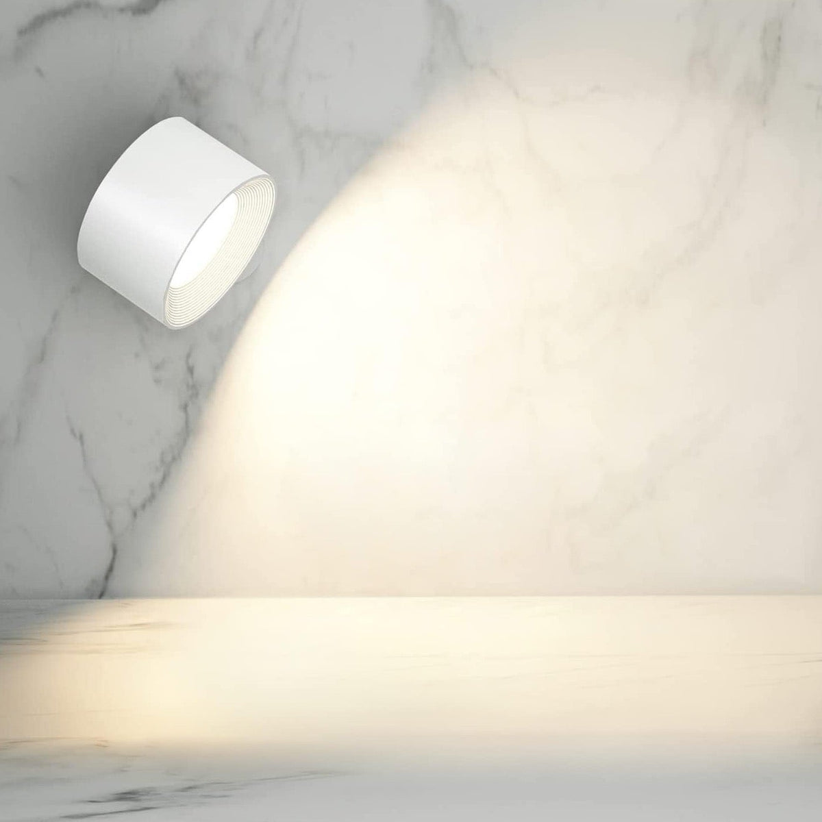 Rechargeable Magnetic Wall Sconce with 360° Swivel Head – Dimmable LED Light, Touch or Remote Control, Cordless Design for Bedroom, Living