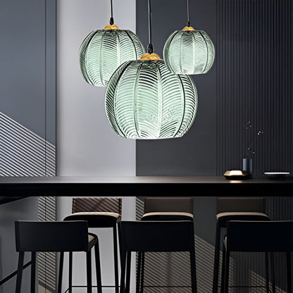 Botanical Glass Pendant Fixture E27 Socket Overhead Lighting for Kitchen Island Dining Table Modern Farmhouse Home Decor
