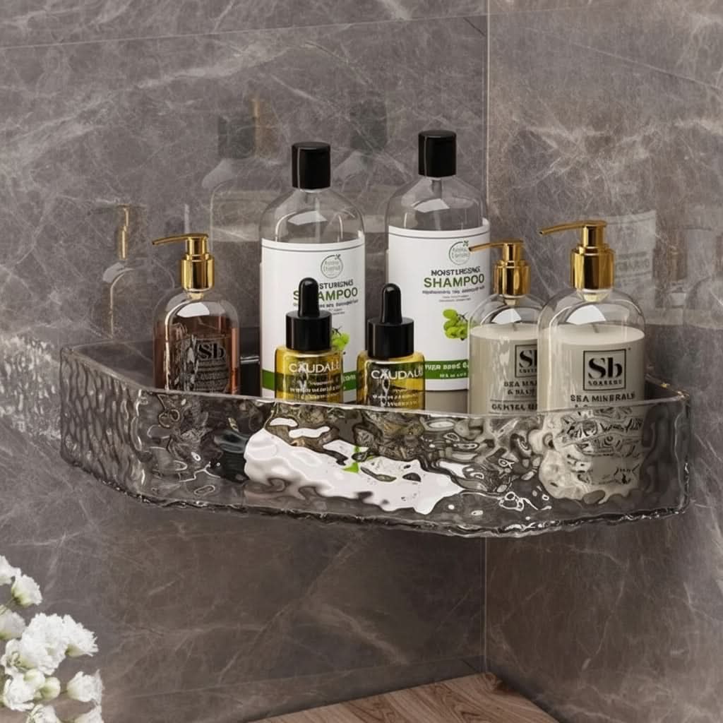 GLACIERA – Corner Glacier Design Bathroom Shelf Organizer